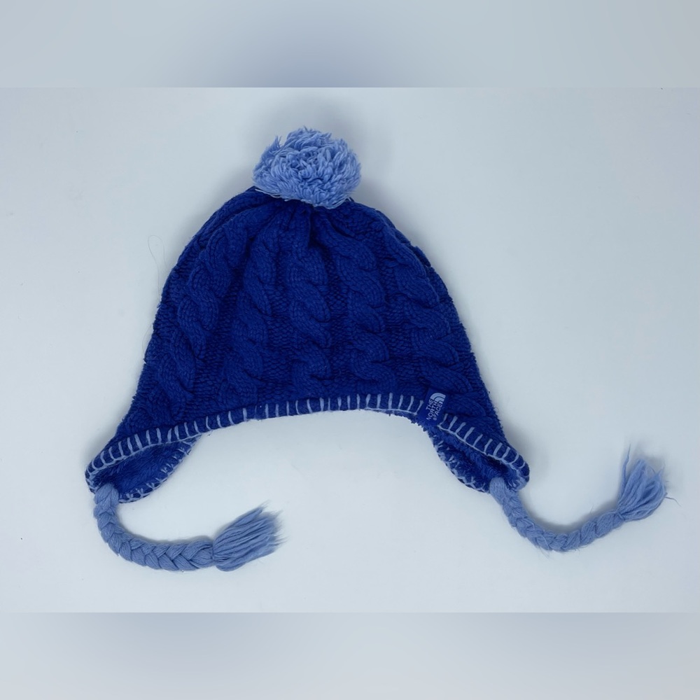 NORTH FACE: Earflap Beanie Winter Hat, Blue, Size: Small (S/P)